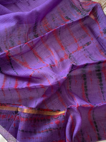 Komala — Deep Purple Cotton Kota Unstitched Suit Set