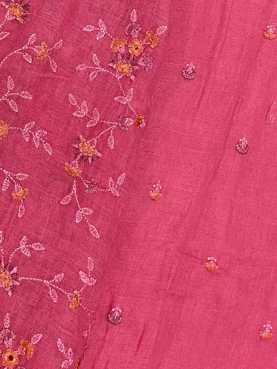 Lila — Raspberry Linen Unstitched Suit Set
