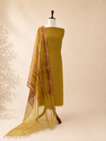 Komala — Mustard Yellow Cotton Kota Unstitched Suit Set