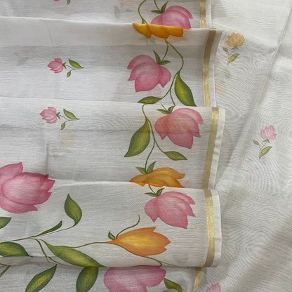 Chandrakala – Lavender Grey Chanderi Unstitched Suit Set