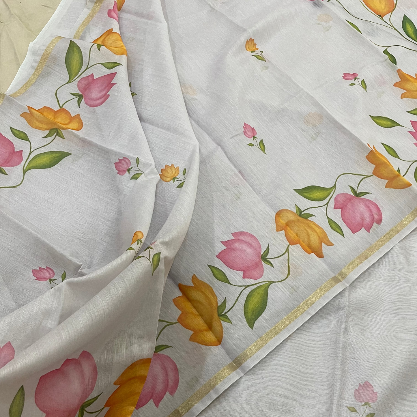 Chandrakala – Lavender Grey Chanderi Unstitched Suit Set