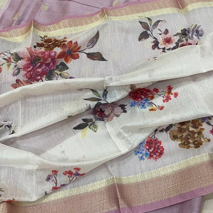 Chandrakala – Lilac Chanderi Silk Blend Unstitched Suit Set