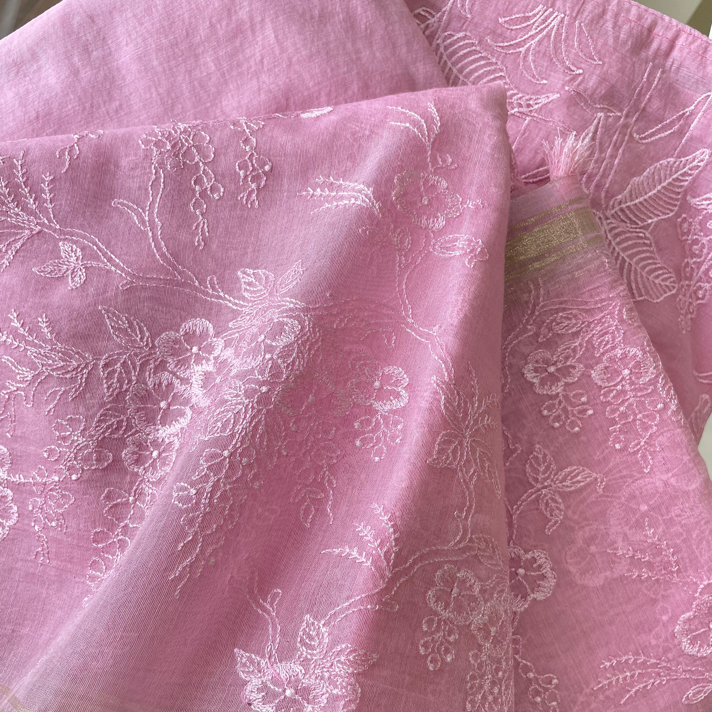 Chandrakala – Blush Petal Mul Chanderi Unstitched Suit Set