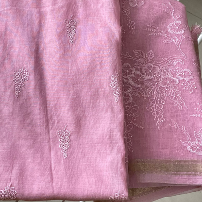 Chandrakala – Blush Petal Mul Chanderi Unstitched Suit Set