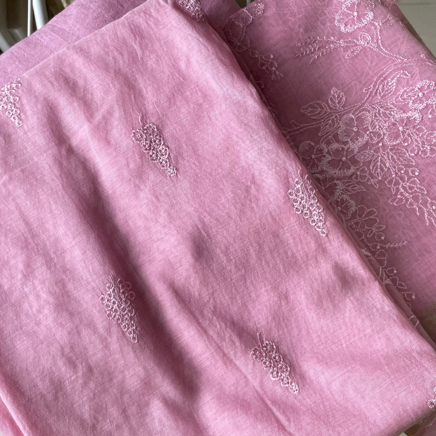 Chandrakala – Blush Petal Mul Chanderi Unstitched Suit Set