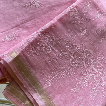 Chandrakala – Blush Petal Mul Chanderi Unstitched Suit Set