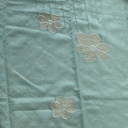 Komala – Seafoam Green Silk Kota Unstitched Suit Set